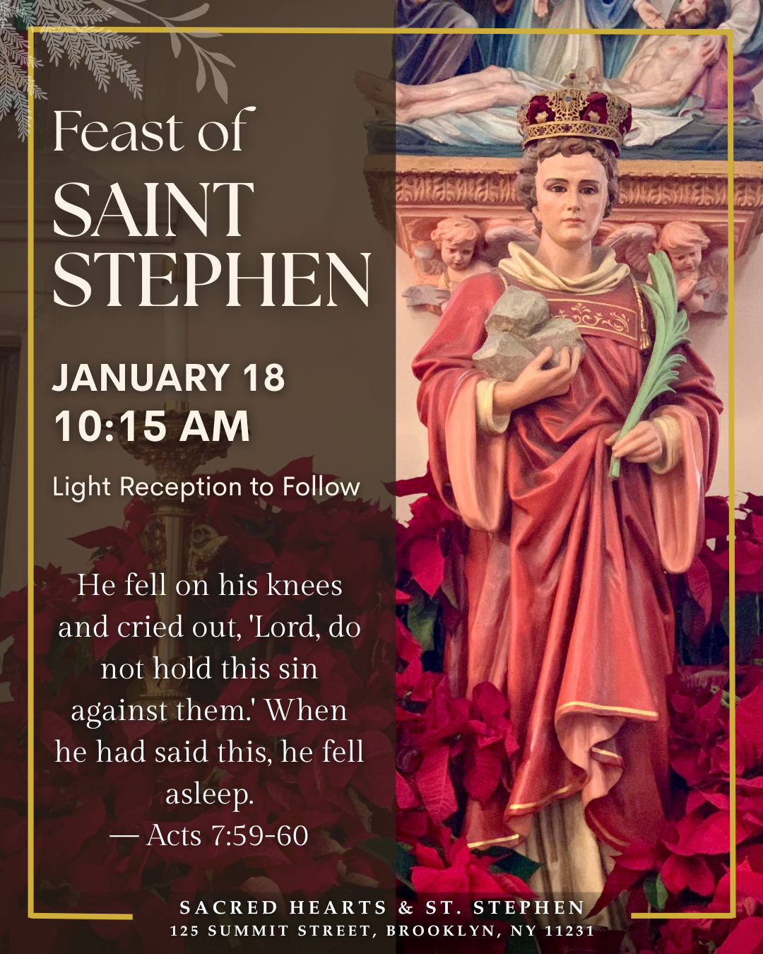 Feast of St. Stephen Mass 1-18-25 | Sacred Hearts-St. Stephen